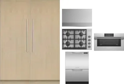 6 Piece Package Includes Refrigerator, Freezer, Cooktop, Wall Oven, Hood And Dishwasher